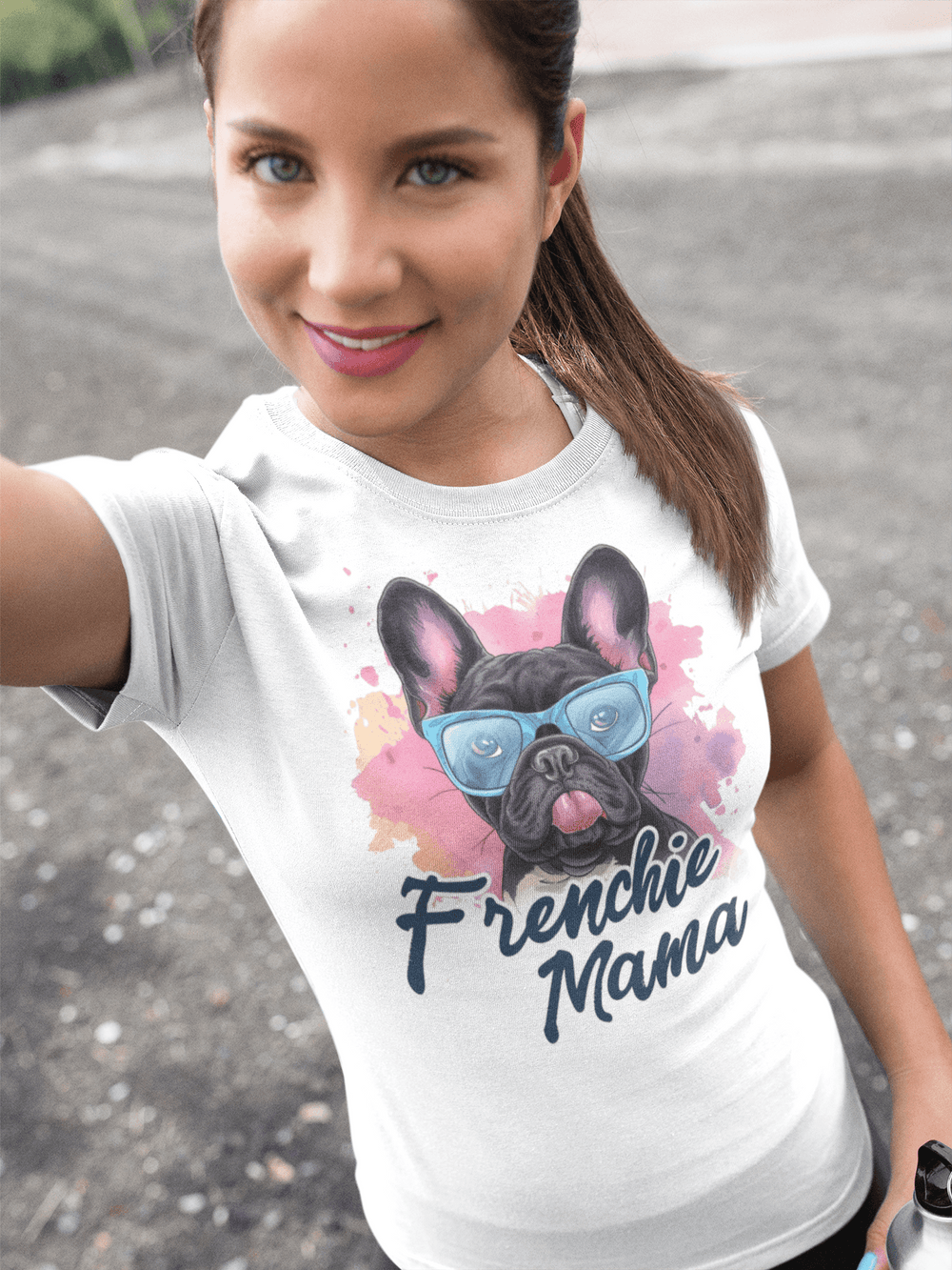 Frenchie Mama Lockeres Damen-T-Shirt - Bobbis Store