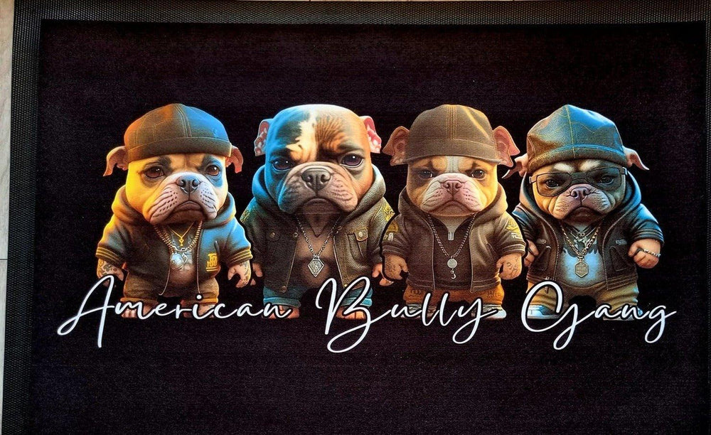 American Bully Gang Fußmatte 40x60 cm - Bobbis Store Hunde