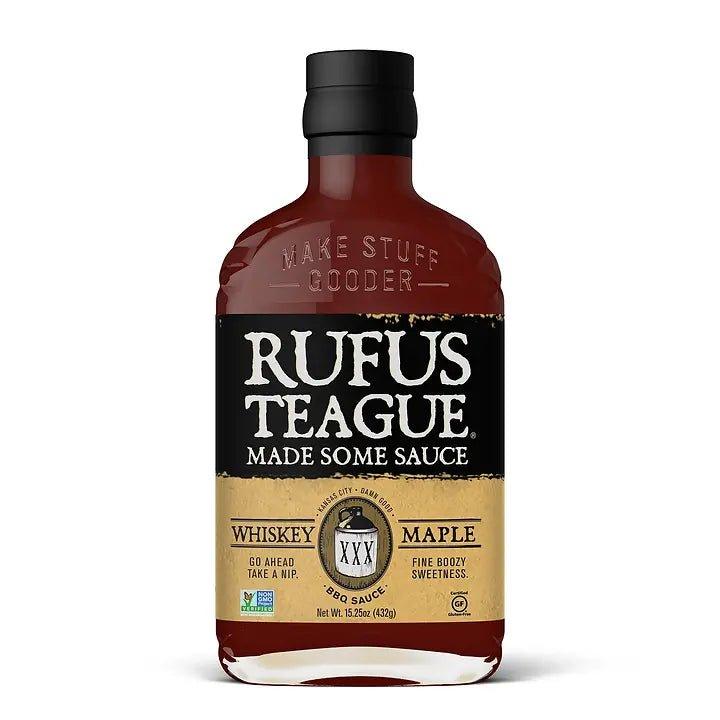 Barbecue Sauce Whiskey Maple von Rufus Teaque 432g. - Bobbis Store Hunde