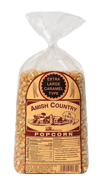 Beutel mit extra großem Karamell-Bio-Popcorn Amish Country Popcorn - Bobbis Store Hunde