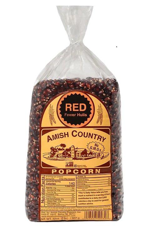 Beutel mit rotem Bio-Popcorn Amish Country Popcorn - Bobbis Store Hunde