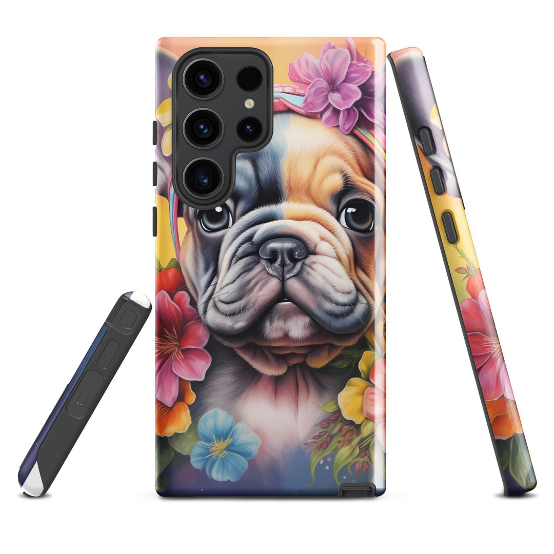 Blumen Frenchie Hardcase Samsung®-Hülle - Bobbis Store Hunde