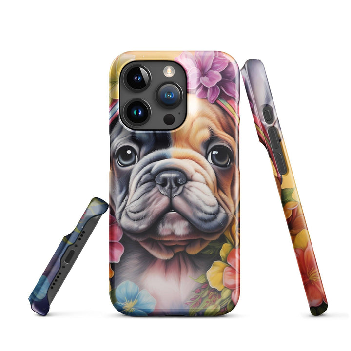 Blumen Frenchie Snapcase iPhone®-Hülle - Bobbis Store Hunde
