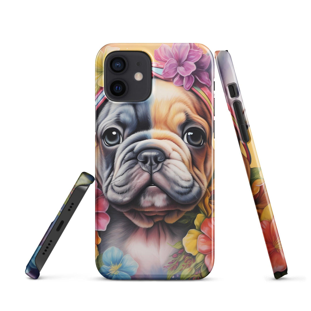 Blumen Frenchie Snapcase iPhone®-Hülle - Bobbis Store Hunde