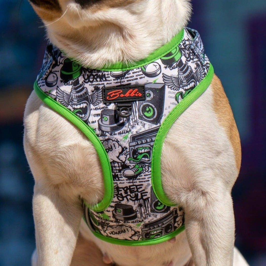 Bobbis Verstellbares Hundegeschirr: Graffiti - Bobbis Store Hunde
