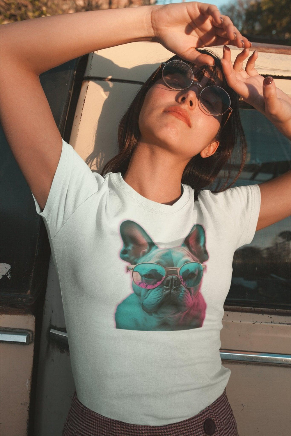 Color Frenchie Lockeres Damen-T-Shirt - Bobbis Store Hunde