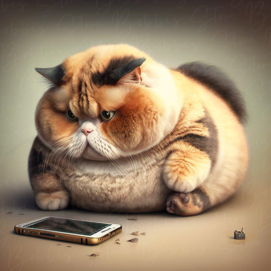 Fat Cat Digitaler Download - Bobbis Store Hunde