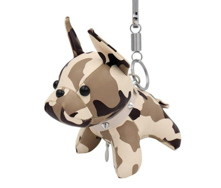 Französische Bulldogge Leder Schlüsselanhänger , Rucksack (Zebra) - Bobbis Store Hunde