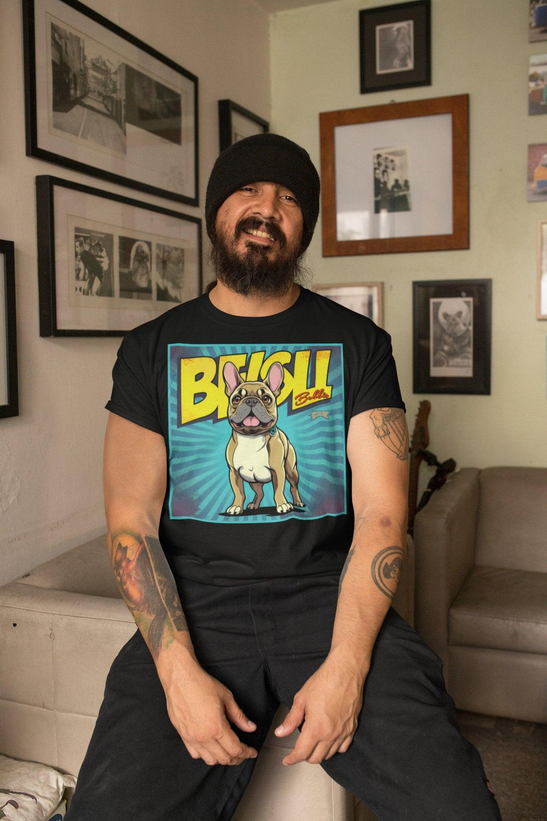 French Beill Herren-T-Shirt - Bobbis Store Hunde