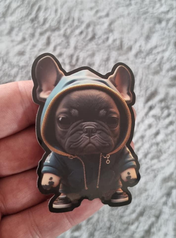 French Bulldog Mafia Aufkleber Sticker - Bobbis Store Hunde