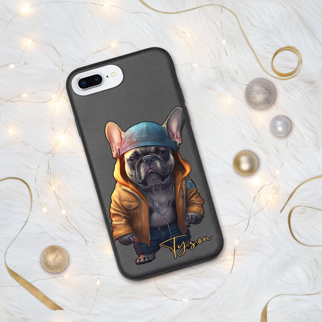 French Tyson Gesprenkelte iPhone-Hülle - Bobbis Store Hunde