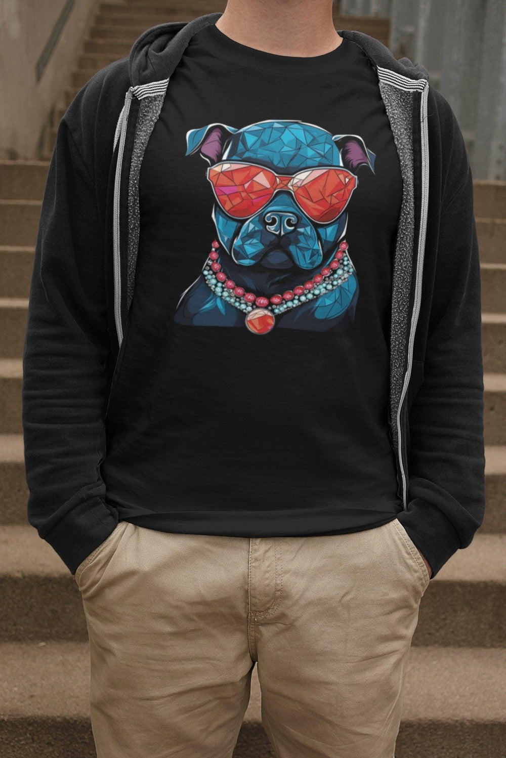 Gangster Dog #5 Unisex-Bio-Baumwoll-T-Shirt - Bobbis Store Hunde