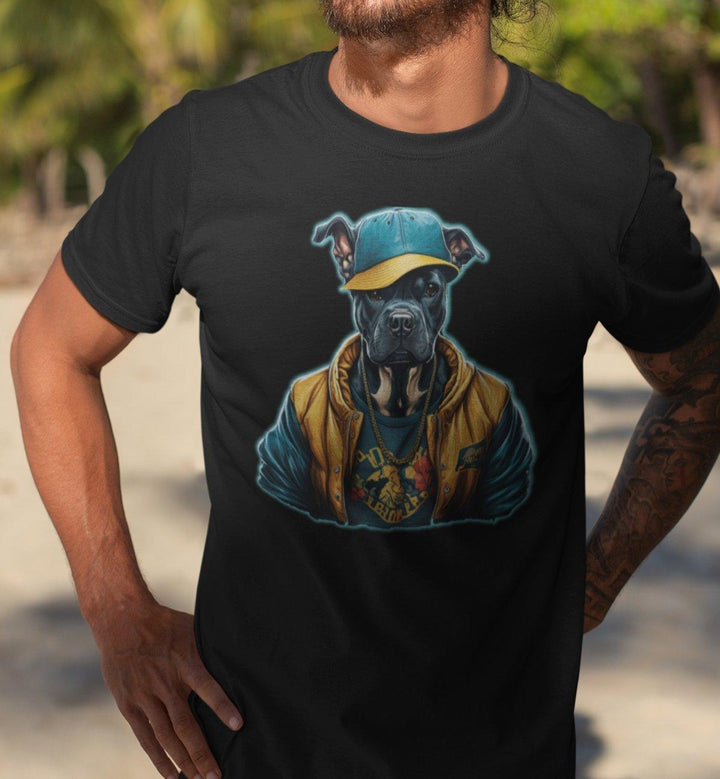 Gangster Dog #8 Unisex-Bio-Baumwoll-T-Shirt - Bobbis Store Hunde