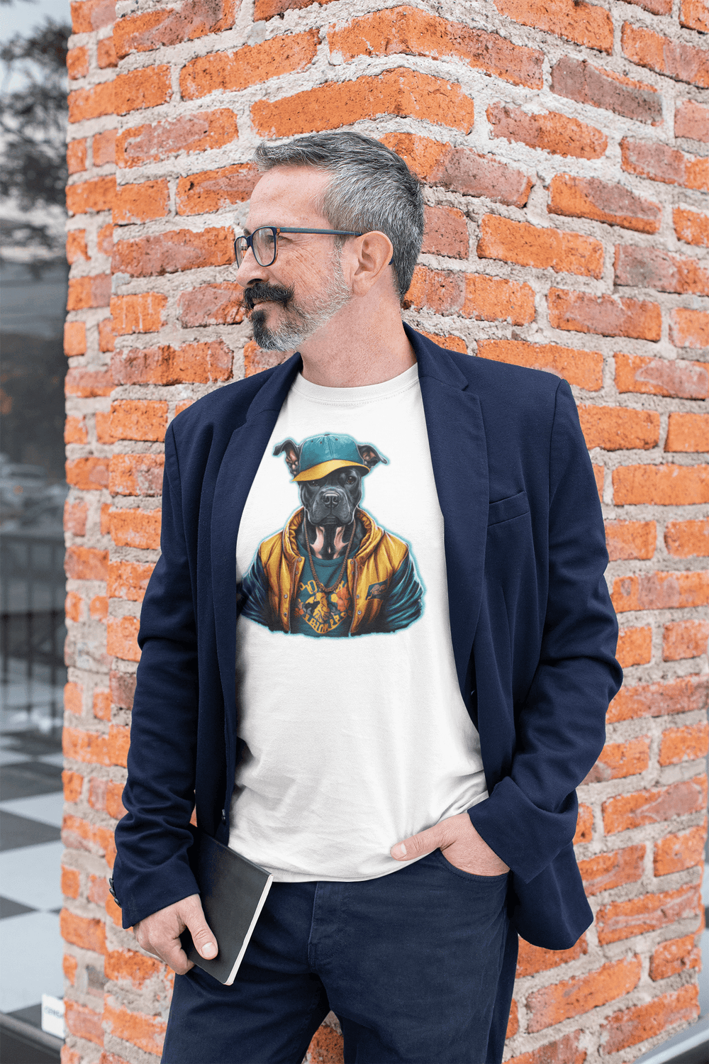 Gangster Dog #8 Unisex-Bio-Baumwoll-T-Shirt - Bobbis Store Hunde