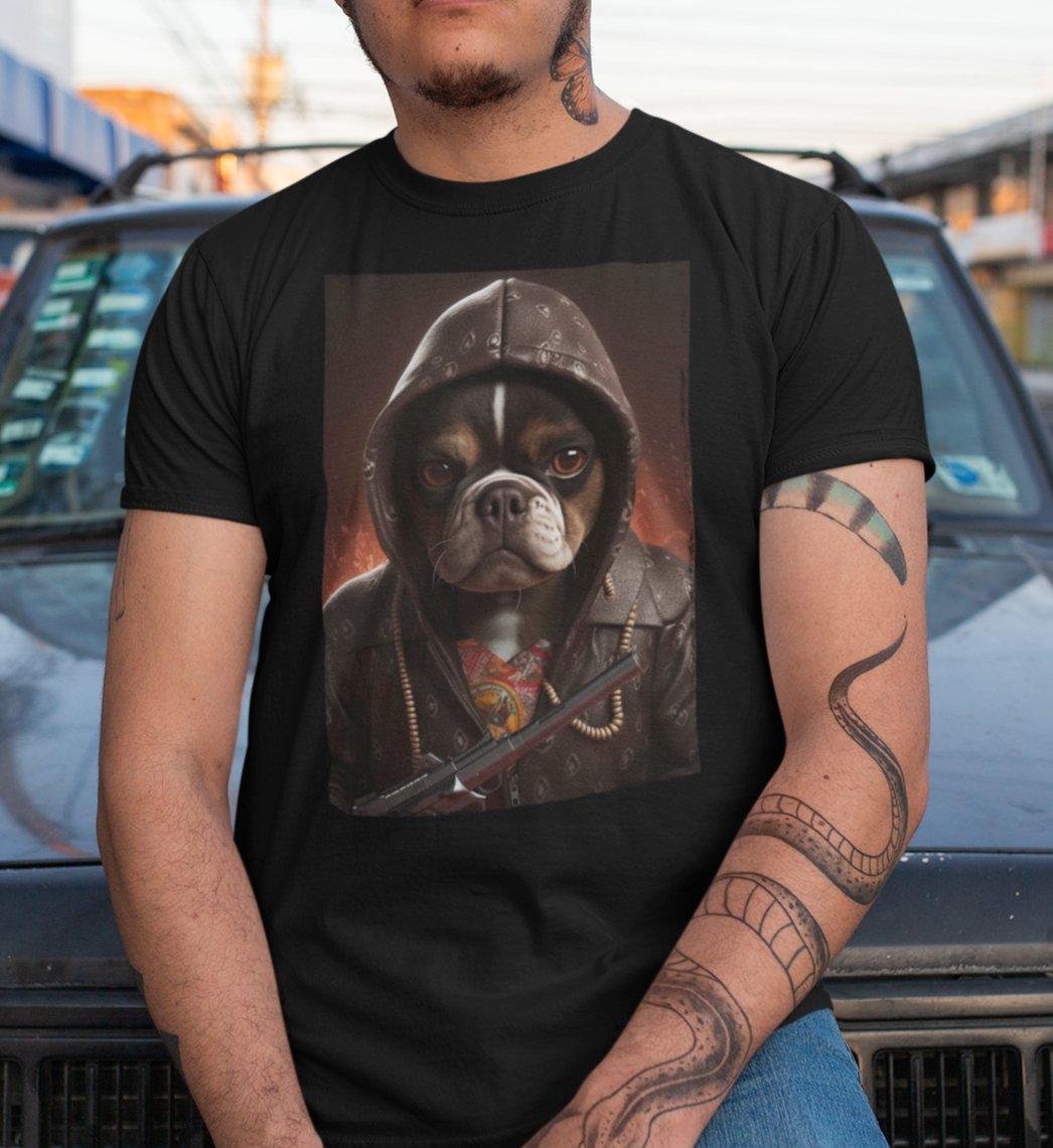 Gangster Dog a-Klassisches Herren-T-Shirt - Bobbis Store Hunde