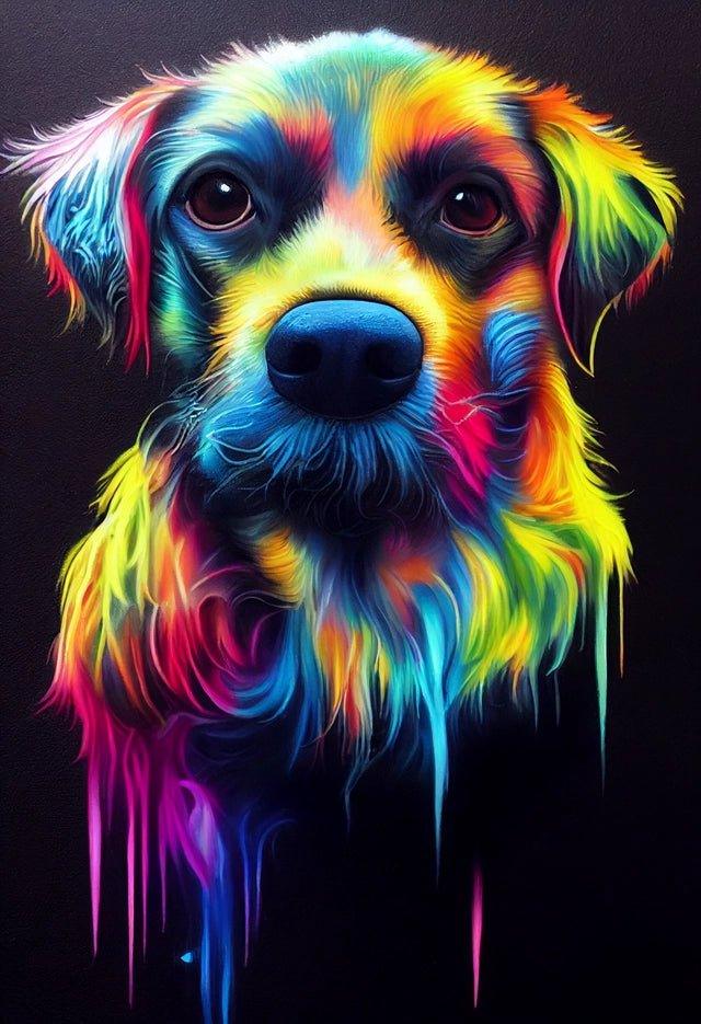 Golden Rainbow Leinwand - Bobbis Store Hunde