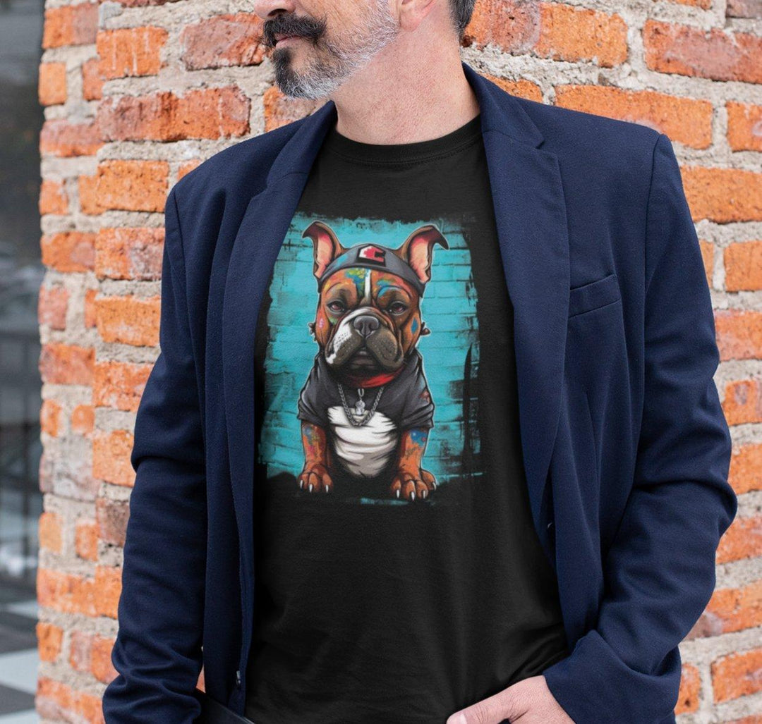 Graffiti Frenchie -T-Shirt - Bobbis Store Hunde