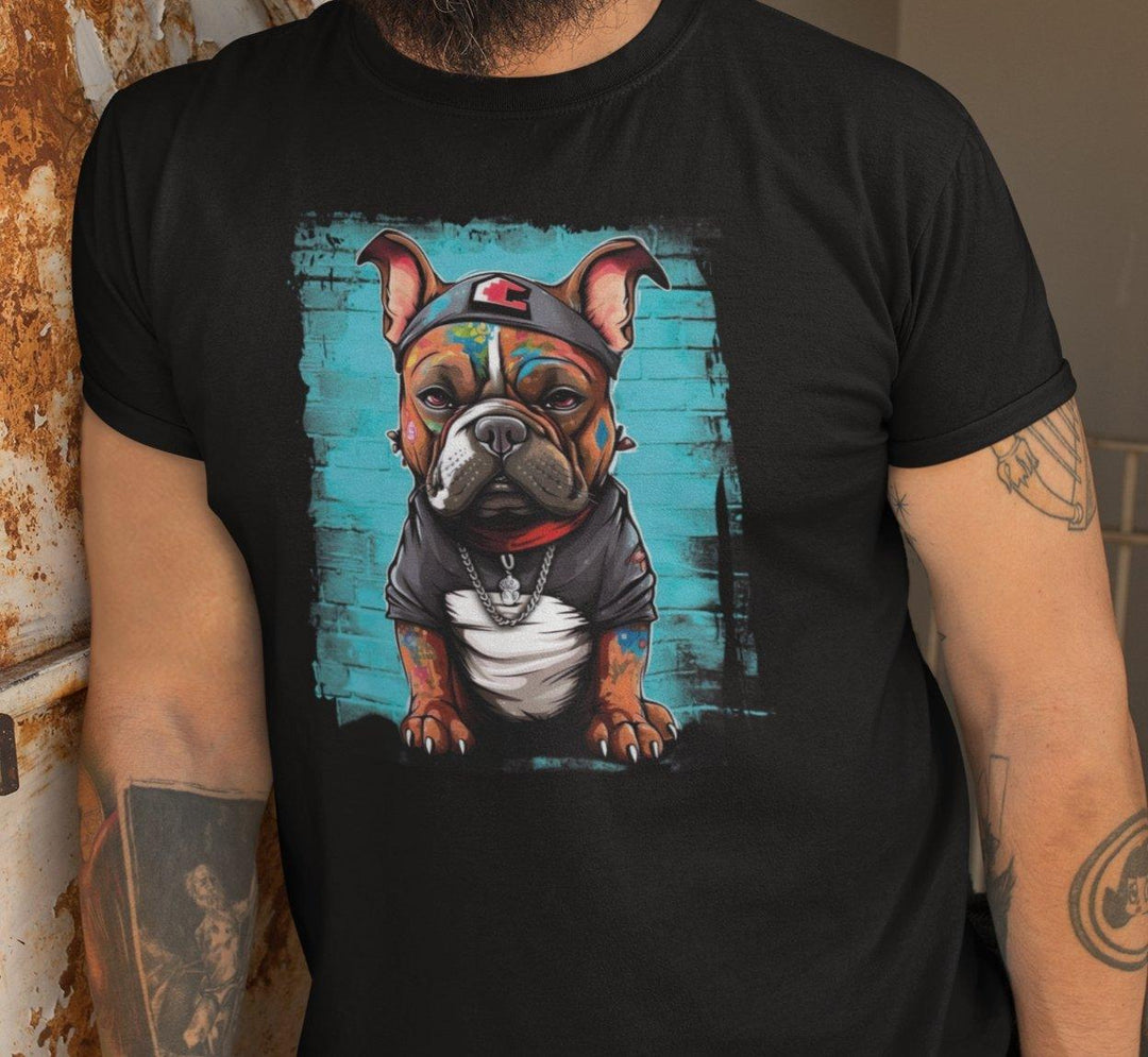 Graffiti Frenchie -T-Shirt - Bobbis Store Hunde