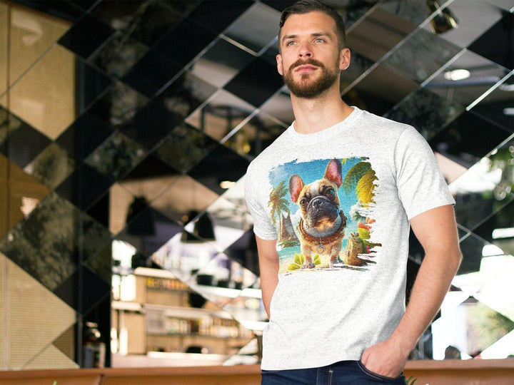 Hawaii Frenchie Klassisches Herren-T-Shirt - Bobbis Store Hunde