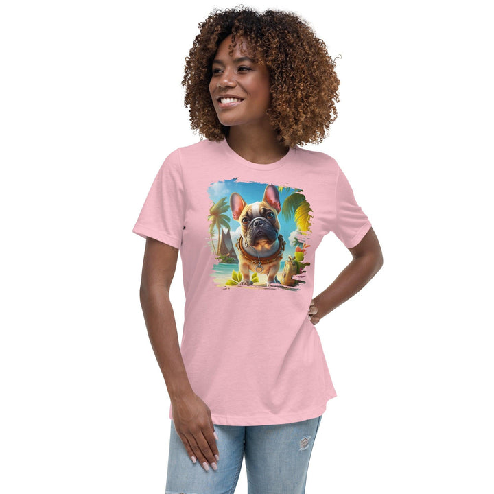 Hawaii Frenchie Lockeres Damen-T-Shirt - Bobbis Store Hunde