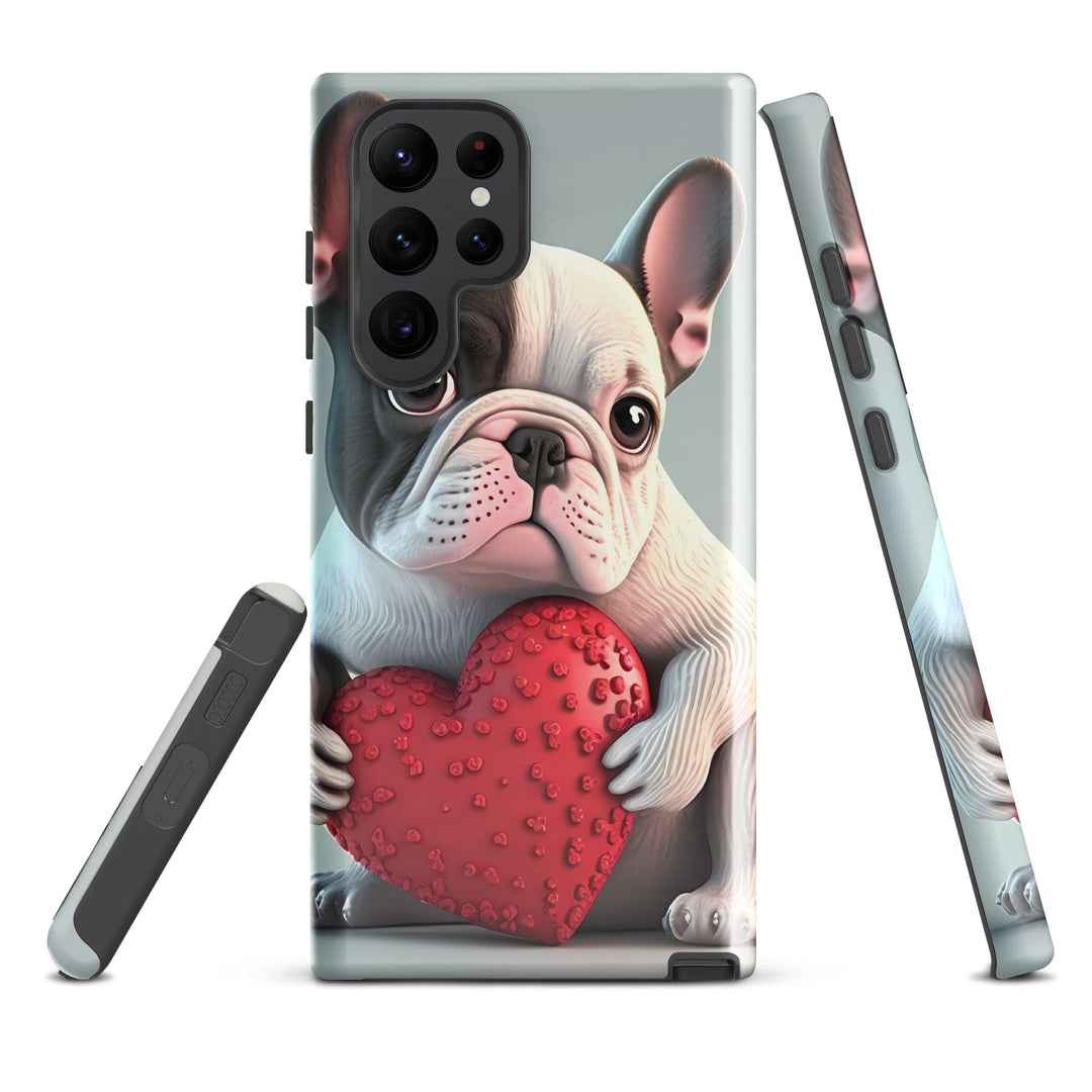 Herz Frenchie Hardcase Samsung®-Hülle - Bobbis Store Hunde