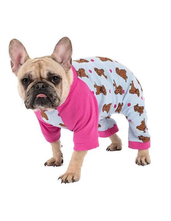Hunde-Pyjama-Prints aus Baumwolle HÜNDCHEN - Bobbis Store Hunde