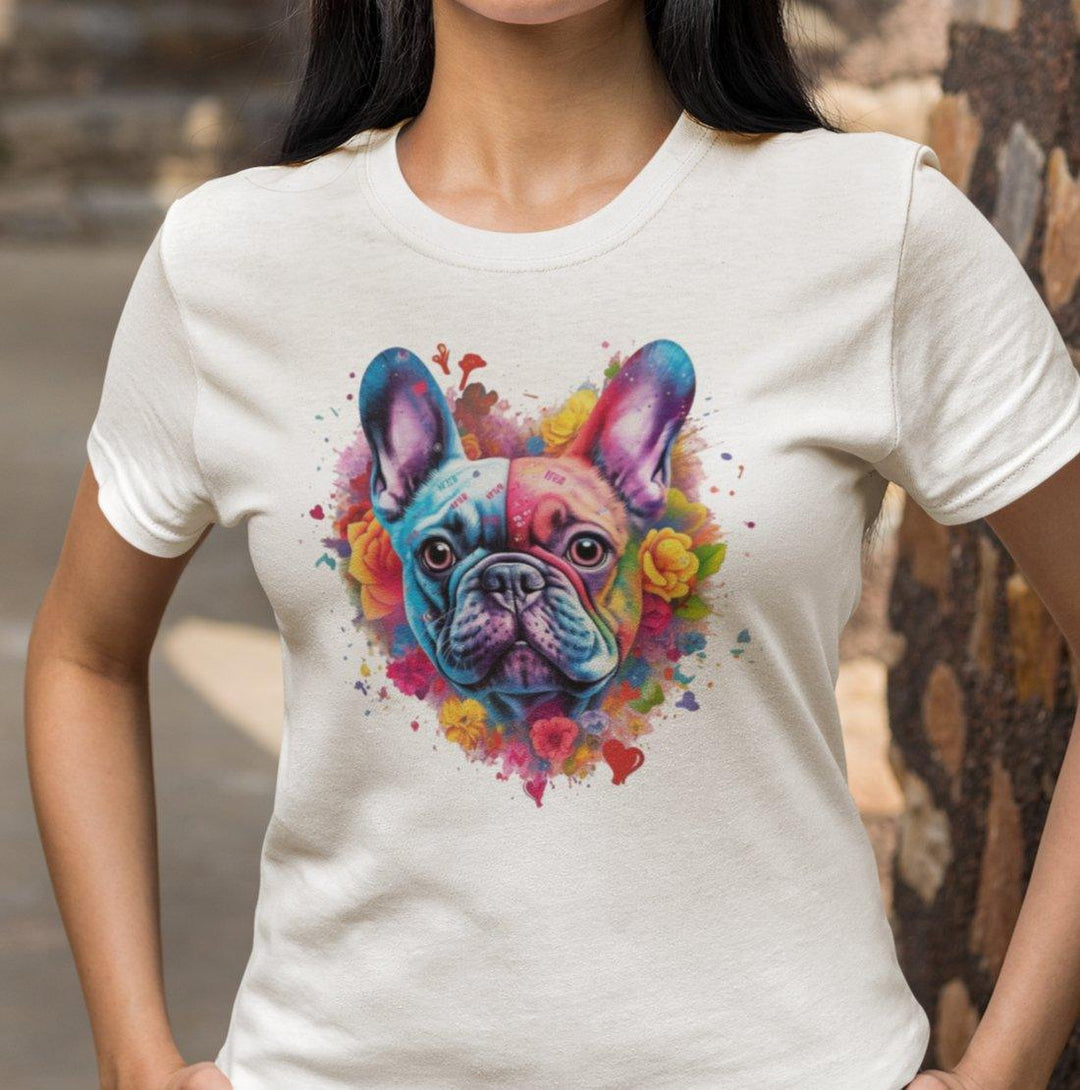 i love you Frenchie Lockeres Damen-T-Shirt - Bobbis Store Hunde