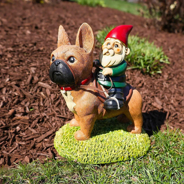 KwirkWorks Gartenzwerg – Französische Bulldogge – 22,9 cm hoch - Bobbis Store Hunde