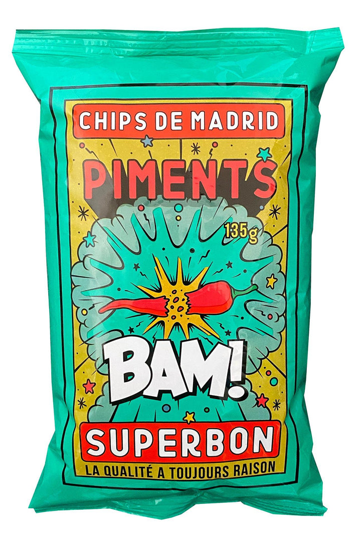 Superbon Chips Piments Bam! Chips 135g - Bobbis Store Hunde