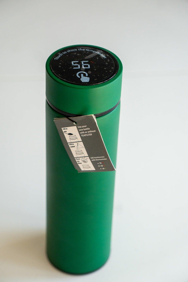 Thermosflasche Mit Herausnehmbarem Filter Grün Soft-Touch-LED-Temperaturanzeige - Bobbis Store Hunde