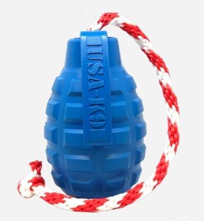 USA-K9 Grenade Blau - Kauspielzeug - Blau L - Bobbis Store Hunde