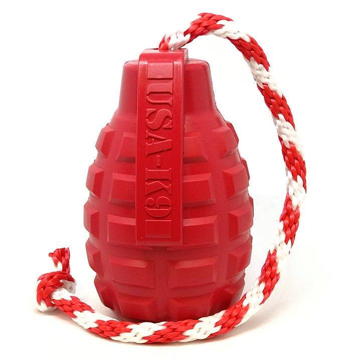 USA-K9 Grenade Rot - Kauspielzeug - Belohnungs-Spielzeug L - Bobbis Store Hunde