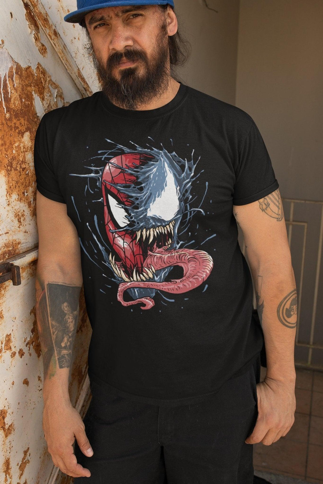 Venom vs Spiderman Unisex-Bio-Baumwoll-T-Shirt - Bobbis Store Hunde