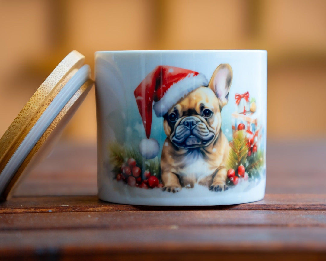 Weihnachts Frenchie Keksdose / Leckerlidose - Bobbis Store Hunde